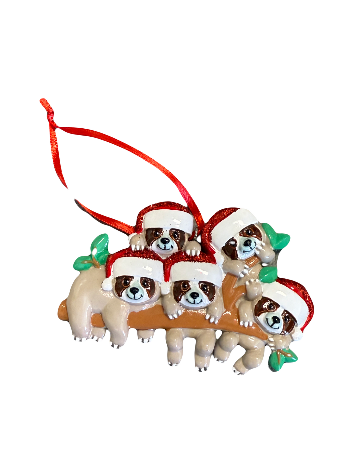 Personalized Sloth Christmas Ornament