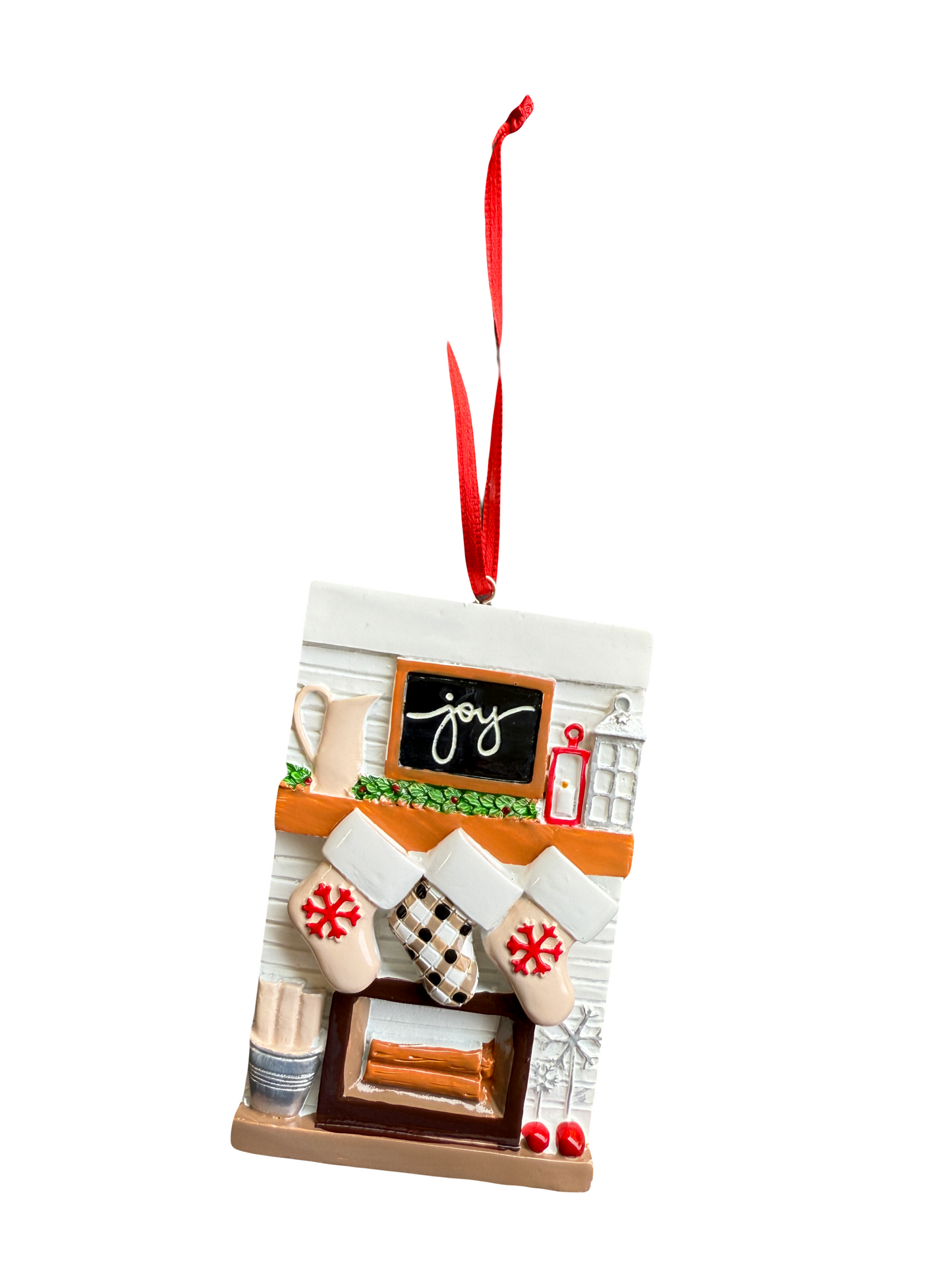 Personalized Plaid Stocking Christmas Ornament