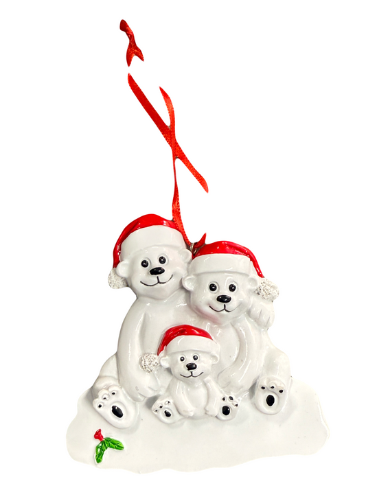 Personalized Bear Christmas Ornament