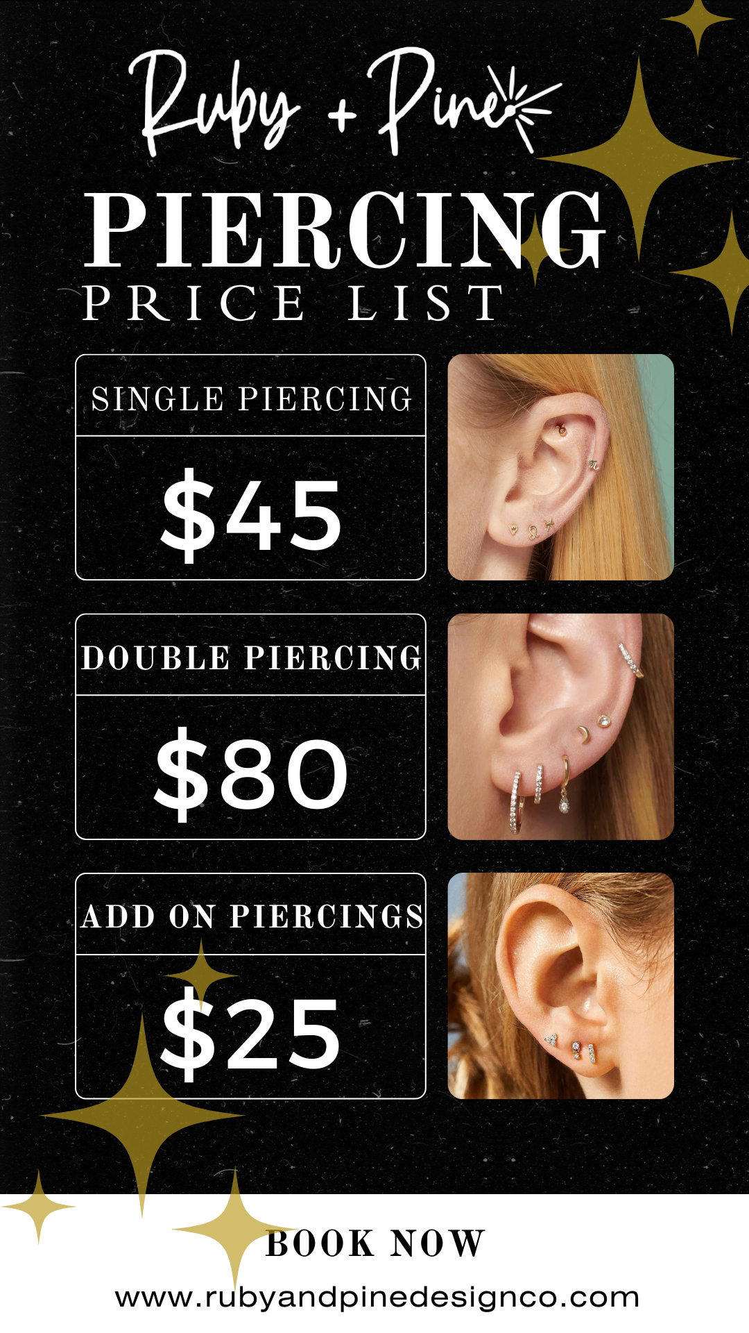 Small Group Piercing Apt. (2-4 people)